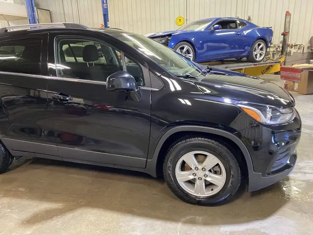 The repaired Chevrolet Trax seen from the front